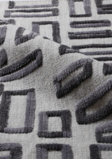 kea fermont grey wool and viscose area rug and carpets closeup