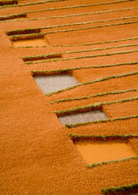 orange area rug