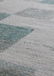 kista aqua handwoven area rug and carpets closeup
